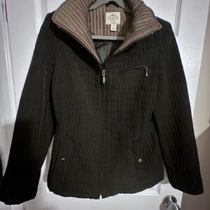 St. John's Bay Black and Tan Quilted Utility Jacket